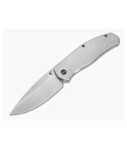 WE Knives Esprit Laconico Satin 20CV Orange Peel Titanium Frame Lock Folder 20025B-A - WE-20025B-A 1