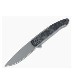 WE Knives Smooth Sentinel Gray Stonewashed 20CV Marbled Carbon Fiber Inlaid Flipper WE20043-1 - WE-WE20043-1 1