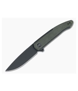WE Knives Smooth Sentinel Black Stonewashed 20CV Green Micarta Inlaid Flipper WE20043-4 - WE-WE20043-4 1