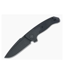 WE Knives x Elishewitz Press Check Drop Point Black Stonewashed 20CV Black G10 Titanium Flipper WE20078B-1 - WE-WE20078B-1 1