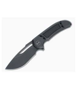 WE Knives 2007C Minax Recurve Black Stonewashed 20CV Titanium Frame Lock Flipper - WE-2007C 1