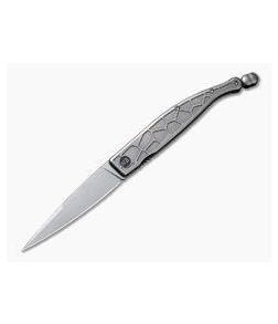 WE Knives 2008B Roman Stonewashed S35VN Gray Titanium Frame Lock Front Flipper - WE-2008B 1