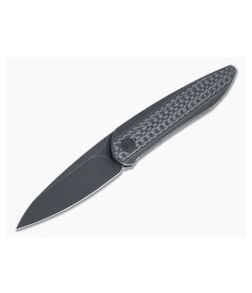 WE Knives Black Void Opus Black Stonewashed 20CV Carbon Fiber Titanium Front Flipper 2010V-1 - WE-2010V-1 1