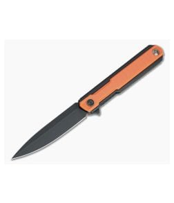 WE Knives Peer Ostap Hel Black Stonewashed 20CV Orange G10 Black Titanium Flipper 2015B - WE-2015B 1