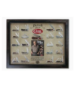 Case 2019 Dealer Knife Tony Bose Chestnut Bone Tribal with Display - CA-2019DEALER 1