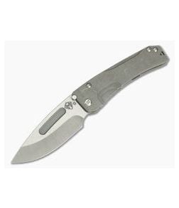 Medford Knives Slim Midi Tumbled Titanium CPM S35VN Frame Lock Folder - MKT-201STD-01TM 1