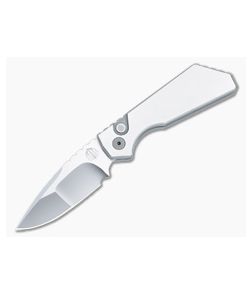 Protech PT Plus Custom Auto Satin/Blasted Steel Handles Mike Irie Compound Ground Drop Point PT-005 - PT-PT-005 1