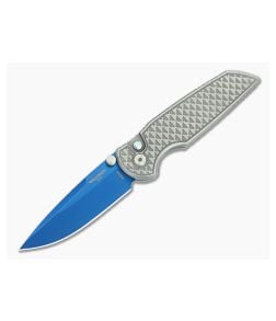 Protech TR-3 Integrity Button Lock Sapphire Blue and Steel Relic - PT-INT2024-CUSTOM003 1