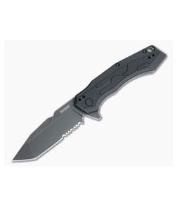 Kershaw Analyst BlackWash Serrated Tanto Black GFN Assisted Liner Lock Flipper 2062ST - KS-2062ST 1