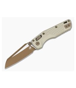 Microtech MSI Mini S/E Frag Champagne Gold Standard - MT-210M-1FRCG-C19Z23 1