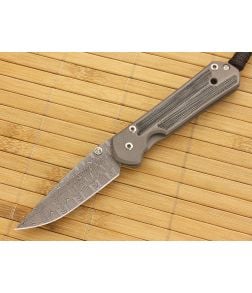 Chris Reeve Small Sebenza 21 Damascus with Micarta Inlay - CRK-21SBSMMCBW 1