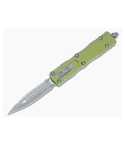 Microtech Dirac D/E OD Green Apocalyptic Full Serrated 225-12APOD - MT-225-12APOD 1