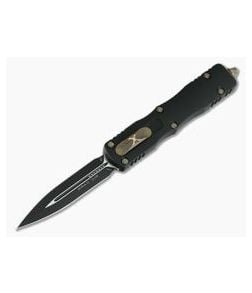 Microtech Dirac Black Plain Double Edge 204P Top Slide OTF Automatic Knife 225-1PR - MT-225-1PR-204P 1