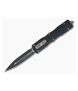 Microtech Dirac Delta Black Plain Double Edge Elmax Top Slide OTF Automatic Knife 227-1PR - MT-227-1PR-ELMAX 1