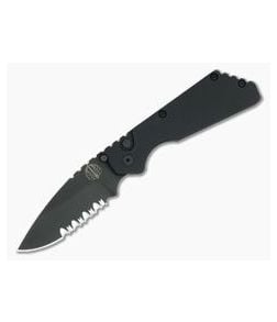 Protech Strider PT Part Serrated Solid Black Automatic Knife 2304 - PT-2304 1
