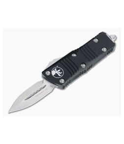 Microtech Mini Troodon D/E Satin M390 Double Edge Black OTF Automatic 238-4 - MT-238-4 1