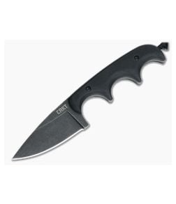 CRKT Minimalist Drop Point Neck Knife Black Stonewash 2384K - CRKT-2384K 1