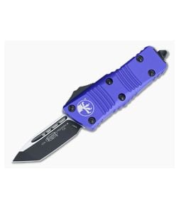 Microtech Mini Troodon T/E Purple Handle Black M390 Tanto Standard Automatic 240-1PU - MT-240-1PU 1