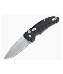 Hogue A01 MicroSwitch Tumbled Drop Point Black Aluminum - HO-24110 1