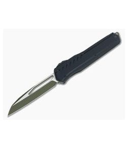 Microtech Cypher MK7 S/E Green Blade Wharncliffe OTF Automatic Knife Black Hardware 241M-1GRBK - MT-241M-1GRBK 1