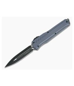 Microtech Cypher MK7 D/E Black Plain Double Edge Elmax Gray OTF Automatic Knife 242M-1GY - MT-242M-1GY-ELMAX 1