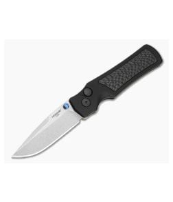 Hogue Saxum MagnaMax Stonewash Carbon Fiber Button Lock Folding Knife (2.80") 24691-LIM - HO-24691-LIM 1
