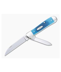 Case Copperhead Caribbean Blue Sawcut Jig Bone Slip Joint 25558 - CA-25588 1