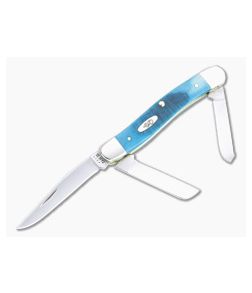 Case Medium Stockman Caribbean Blue Sawcut Jig Bone Slip Joint Knife 25597 - CA-25597 1