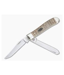 Case Mini Trapper Smooth Natural Curly Maple Burl Wood 25943 - CA-25943 1