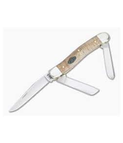 Case Medium Stockman Smooth Natural Curly Maple Burl Wood 25944 - CA-25944 1