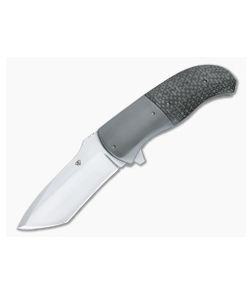Aaron Frederick Custom Zirc Bolster Carbon Fiber Tanto Flipper - CU-2629 1