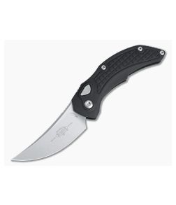 Microtech Brachial Stonewashed M390 Black Button Lock Automatic 268A-10 - MT-268A-10 1