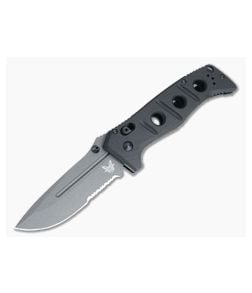 Benchmade 275SGY-1 Adamas Part Serrated Gray Cruwear Black G10 AXIS Lock Folder - BM-275SGY-1 1