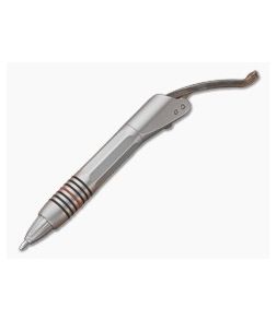 Microtech Siphon II Stainless Steel Ink Pen Torched Titanium Lever - CU-2770 1