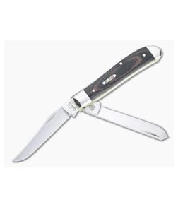 Case Mini Trapper Smooth Black and Red Micarta Slip Joint 27852 - CA-27852 1