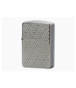 Zippo Windproof Lighter Armor Hexagon Design Black Ice - ZI-49021 1
