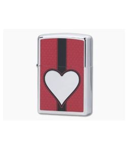 Zippo Lighter Chrome Heart - ZI-28466 1