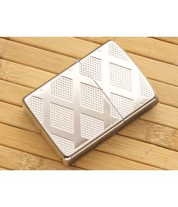Zippo Lighter Carved Chrome Diamond Armor - ZI-28637 1