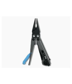 SOG Flash MT Urban Gray + Cyan Assisted Black D2 Blade Compound Leverage Pocket Multi-tool 29-55-02-41 - SOG-29-55-02-41 1