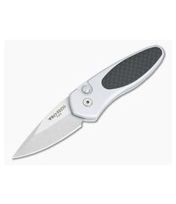 Protech Sprint Carbon Fiber Silver California Legal Automatic Stonewashed S35VN 2910 - PT-2910 1