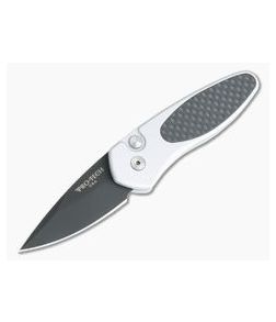 Protech Sprint Carbon Fiber Silver California Legal Automatic Black S35VN 2912 - PT-2912 1