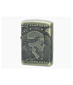Zippo Windproof Lighter Armor Steampunk Antique Brass MultiCut Engraved - ZI-29268 1