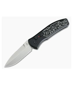 Gerber Empower Black Automatic Knife Black and White Armor Grip Stonewash S30V 30-001323N - GB-30-001323N 1