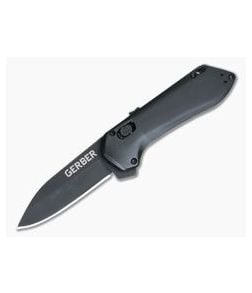 Gerber Highbrow Compact Onyx Black Oxide Plain Assisted Flipper 30-001524 - GB-30-001524 1
