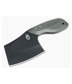 Gerber Tri-Tip Mini Cleaver Fixed Blade Stonewashed Black Green 30-001694 - GB-30-001694 1