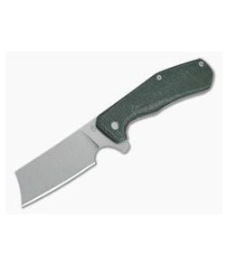 Gerber Asada Stonewashed D2 Cleaver Olive Micarta Frame Lock Flipper 30-001812 - GB-30-001812 1