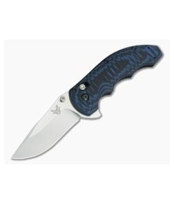 Benchmade 300 Plain Edge Axis Flipper Black/Blue G10 - BM-300-1 1