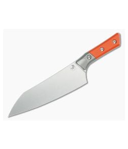 Microtech Chef's Knife Ember Orange G10 Titanium Bolster Stonewash - MT-3000B-10EM 1