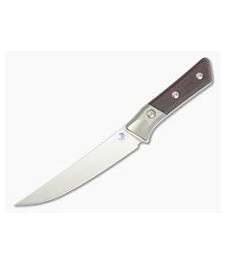 Microtech Boning Knife Black Cherry G10 Titanium Bolster Stonewash - MT-3100B-10BC 1