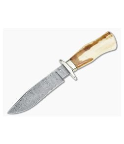 Bill Miller Custom Fighter with Fossil Walrus Ivory & Damascus - CU-3106 1